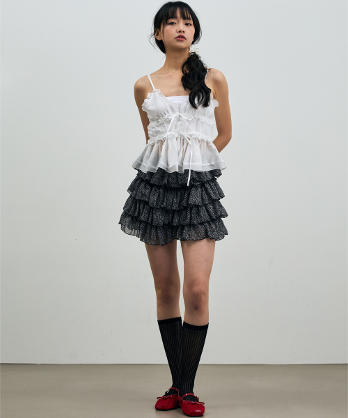 ARI(アリ)の「LEOPARD CANCAN MINI SKIRT PANTS / GRAY(スカート・レディース・グレー・FREE)」の5枚目の写真