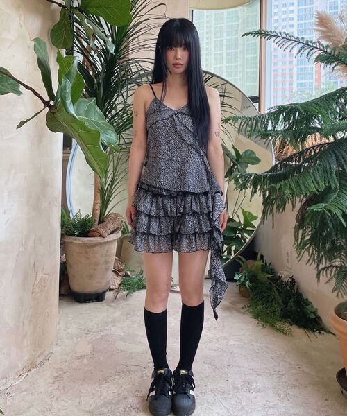 ARI(アリ)の「LEOPARD CANCAN MINI SKIRT PANTS / GRAY(スカート・レディース・グレー・FREE)」の13枚目の写真