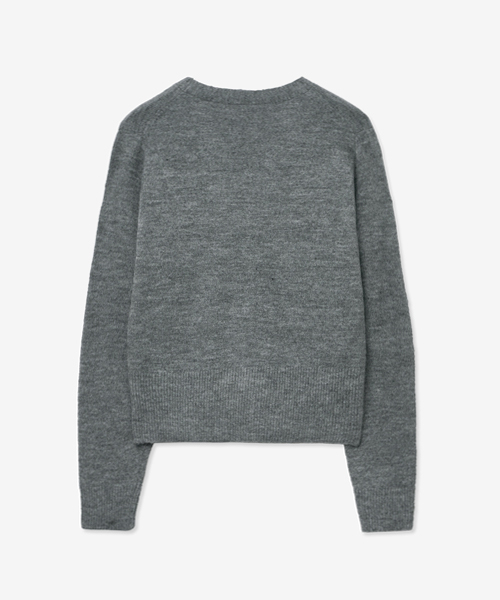 LADY VOLUME(レディーボリューム)の「V-NECK WOOL BUTTON KNIT CARDIGAN_GRAY(カーディガン/ボレロ・レディース・その他・SMALL/MEDIUM)」の3枚目の写真