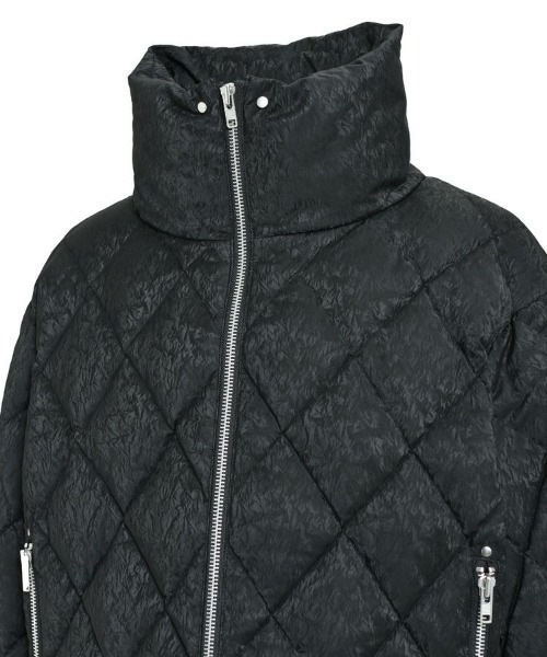 STYLISE（スタイライズ）の「【BREATH】FAUX LEATHER SHINY QUILTING DOWN JACKET / フェードブラック [BR25AW-O0019]（ダウンジャケット/コート・メンズ・ブラック・M/L）」の6枚目の写真