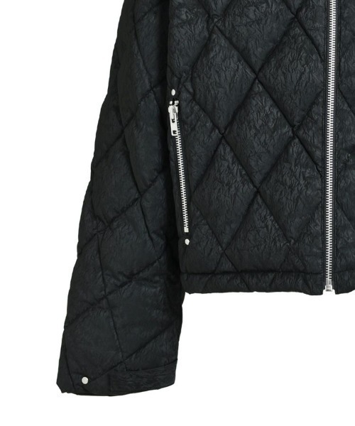 STYLISE（スタイライズ）の「【BREATH】FAUX LEATHER SHINY QUILTING DOWN JACKET / フェードブラック [BR25AW-O0019]（ダウンジャケット/コート・メンズ・ブラック・M/L）」の7枚目の写真