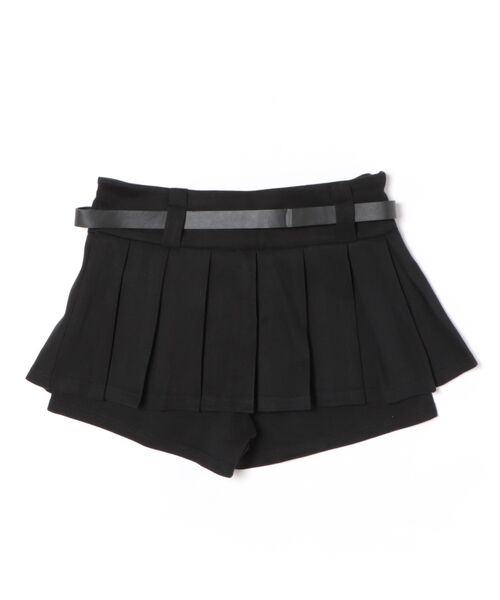 IMARI（イマリ）の「【 IMARI / イマリ 】 ローウエスト ベルト プリーツ ミニスカート #（スカート・レディース・ブラック/グレー/ライトグレー・M/L）」の4枚目の写真