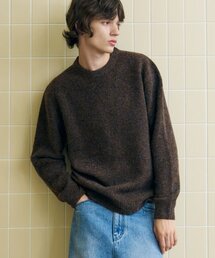 DRAW FIT（ドローフィット）の「ウールブレンドヘアリーニット [BROWN]（ニット/セーター）」