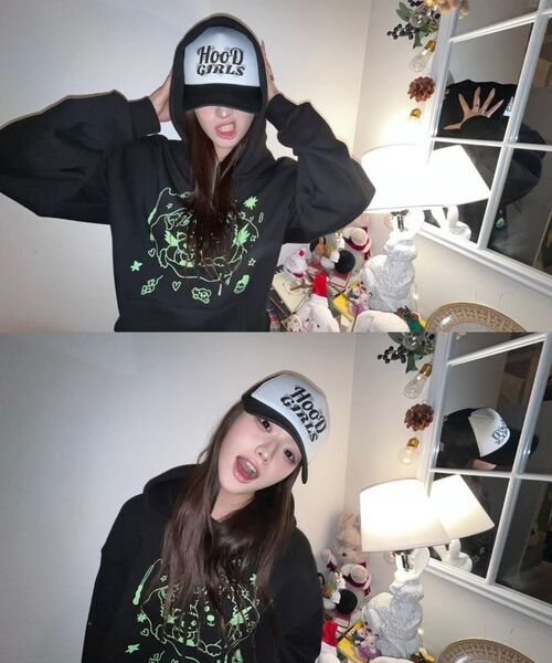 ITZAVIBE（イッザバイブ）の「CAT&DOG IN SWEET HOME HOODIE - LIGHT GRAY（パーカー・レディース・その他・MEDIUM/LARGE）」の11枚目の写真