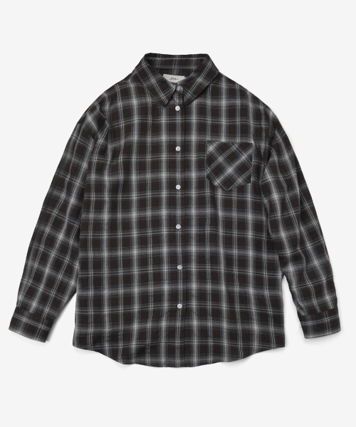 YALE(イェール)の「ウィメンズルーズフィットマルチチェックシャツ_ダークブラウン(シャツ/ブラウス・レディース・その他・SMALL/MEDIUM)」の1枚目の写真