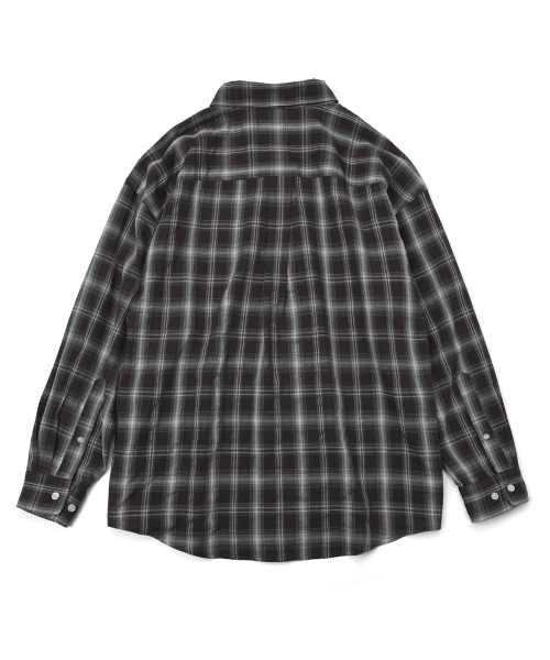 YALE(イェール)の「ウィメンズルーズフィットマルチチェックシャツ_ダークブラウン(シャツ/ブラウス・レディース・その他・SMALL/MEDIUM)」の3枚目の写真
