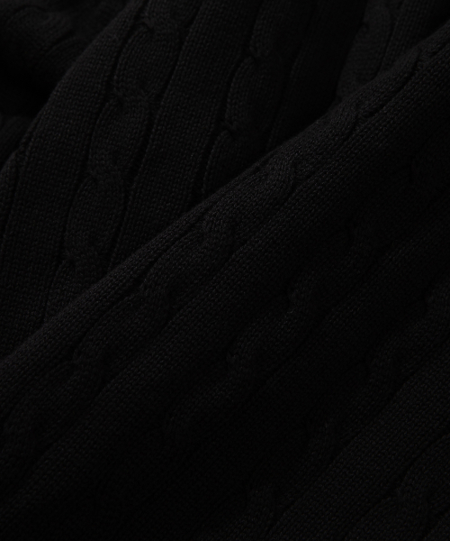 YALE(イェール)の「ケーブルポロニット_ブラック(ニット/セーター・レディース・その他・SMALL/MEDIUM/LARGE)」の5枚目の写真
