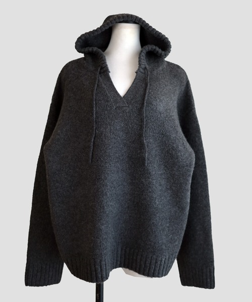 Marient（マリエント）の「フードスキッパーニット（ニット/セーター・レディース・ライトグレー/ダークグレー・FREE）」の7枚目の写真