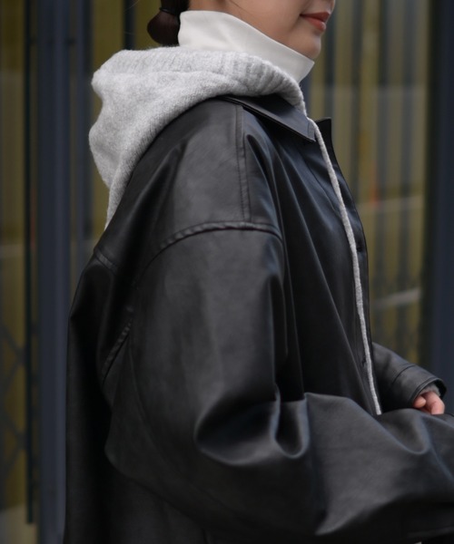 Marient（マリエント）の「フードスキッパーニット（ニット/セーター・レディース・ライトグレー/ダークグレー・FREE）」の18枚目の写真