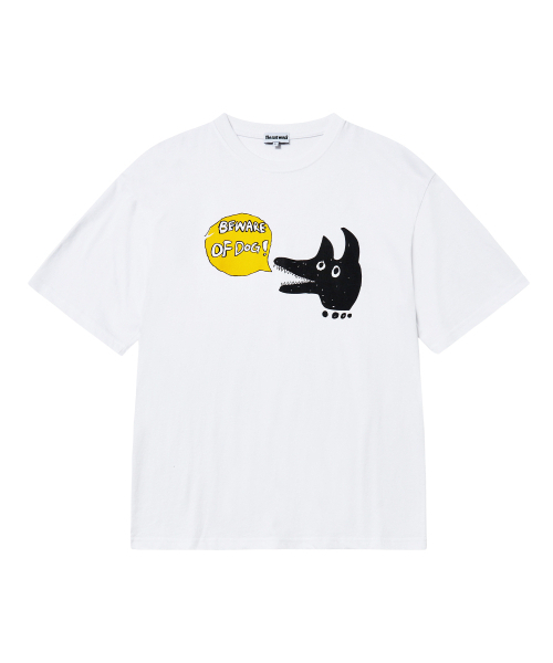 THE SCOT WRECK(ザ スコットレック)の「BEWARE OF DOG(Tシャツ/カットソー・レディース・ホワイト・MEDIUM/LARGE/X-LARGE)」の1枚目の写真