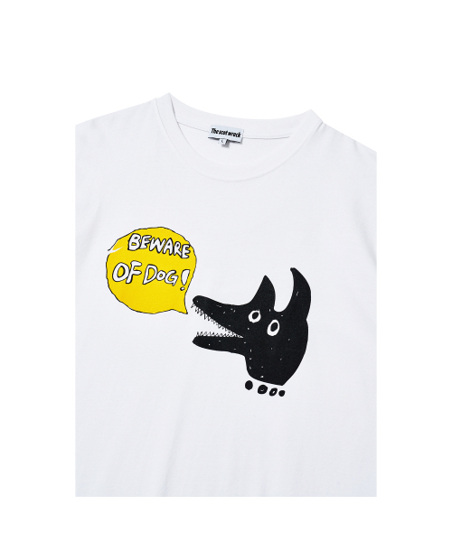 THE SCOT WRECK(ザ スコットレック)の「BEWARE OF DOG(Tシャツ/カットソー・レディース・ホワイト・MEDIUM/LARGE/X-LARGE)」の2枚目の写真
