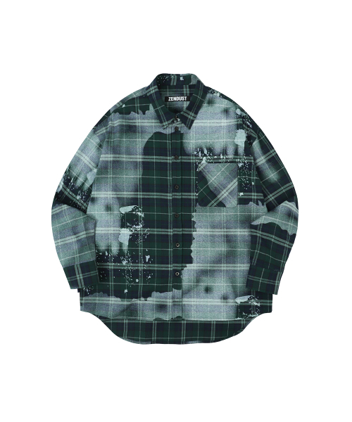 ZENDUST(ジェンダスト)の「Bappe Overfit Check Shirt GREEN(シャツ/ブラウス・レディース・グリーン・MEDIUM/LARGE/X-LARGE)」の3枚目の写真