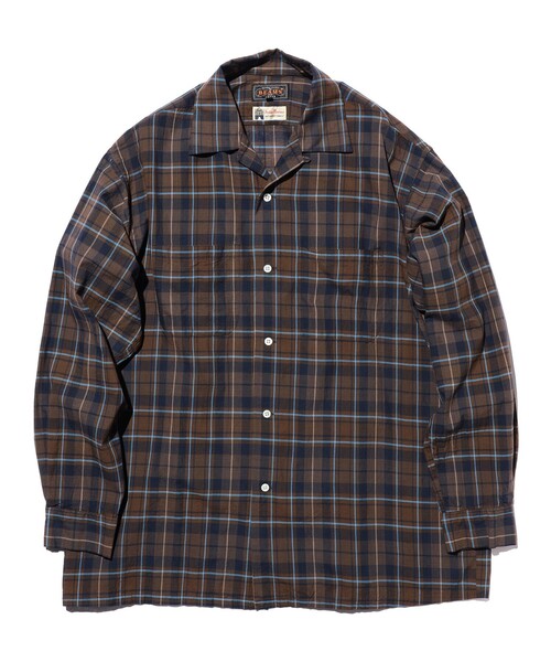 BEAMS PLUS(ビームスプラス)の「Open Collar Madras(シャツ/ブラウス・メンズ・パープル/グリーン/ブラウン・MEDIUM/SMALL/X-LARGE/LARGE)」の6枚目の写真