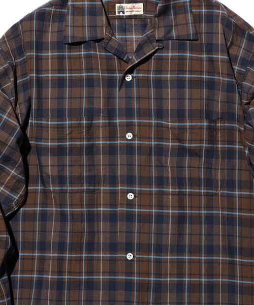 BEAMS PLUS(ビームスプラス)の「Open Collar Madras(シャツ/ブラウス・メンズ・パープル/グリーン/ブラウン・MEDIUM/SMALL/X-LARGE/LARGE)」の8枚目の写真