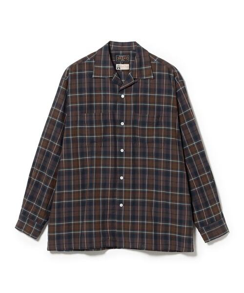 BEAMS PLUS(ビームスプラス)の「Open Collar Madras(シャツ/ブラウス・メンズ・パープル/グリーン/ブラウン・MEDIUM/SMALL/X-LARGE/LARGE)」の12枚目の写真