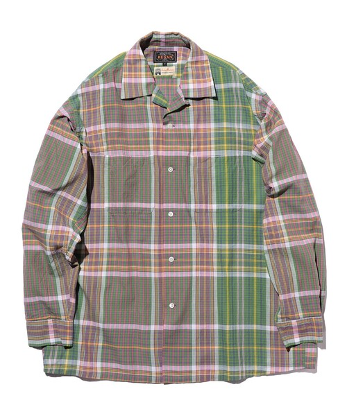 BEAMS PLUS(ビームスプラス)の「Open Collar Madras(シャツ/ブラウス・メンズ・パープル/グリーン/ブラウン・MEDIUM/SMALL/X-LARGE/LARGE)」の15枚目の写真