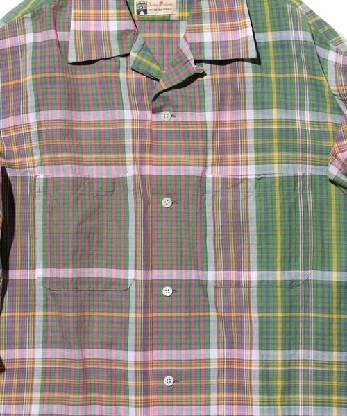 BEAMS PLUS(ビームスプラス)の「Open Collar Madras(シャツ/ブラウス・メンズ・パープル/グリーン/ブラウン・MEDIUM/SMALL/X-LARGE/LARGE)」の17枚目の写真