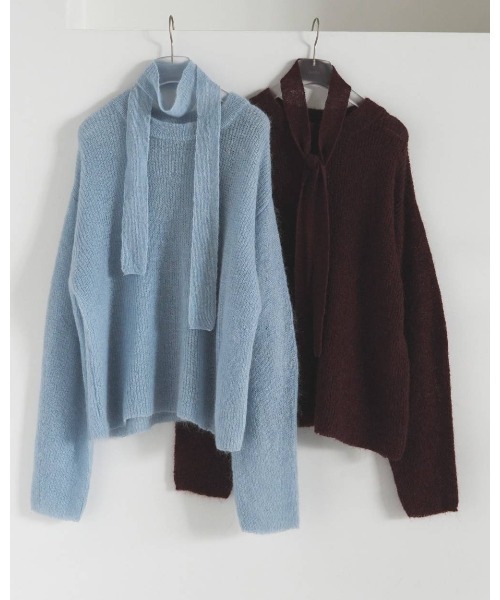 anuke アンヌーク Mohair Ribbontie Knit Mohair Ribbontie Knit（ニット/セーター）｜anuke（アンヌーク）の