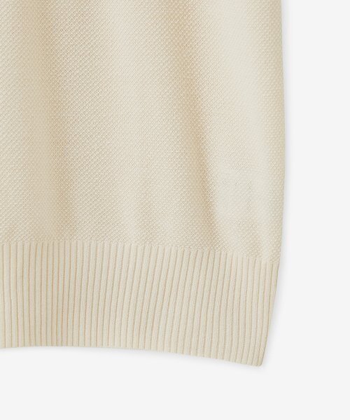 BLOND9(ブロンドナイン)の「マッシュPKラウンドネック半袖ニット_アイボリー(ニット/セーター・メンズ・アイボリー・LARGE/MEDIUM/SMALL/X-LARGE/X-SMALL)」の4枚目の写真
