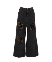 SETSETSET（セットセットセット）の「OVERSIZED WIDE FIT DAMAGES DENIM PANTS BLACK（デニムパンツ）」
