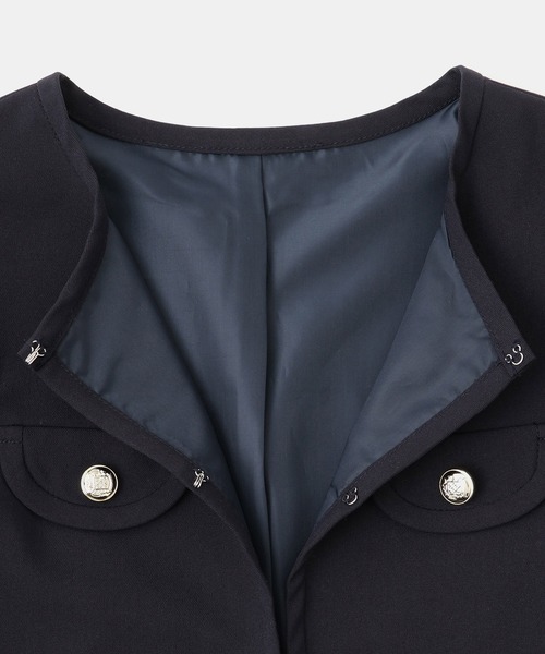 ROPE' PICNIC（ロペピクニック）の「【KIDS/キッズ】パイピングノーカラージャケット/セレモニー対応（ノーカラージャケット・キッズ・ネイビー・130/120/110）」の8枚目の写真