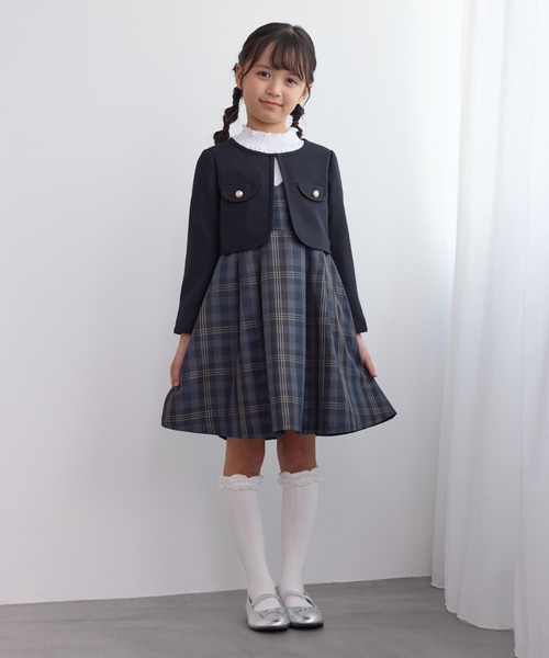 ROPE' PICNIC（ロペピクニック）の「【KIDS/キッズ】パイピングノーカラージャケット/セレモニー対応（ノーカラージャケット・キッズ・ネイビー・130/120/110）」の14枚目の写真