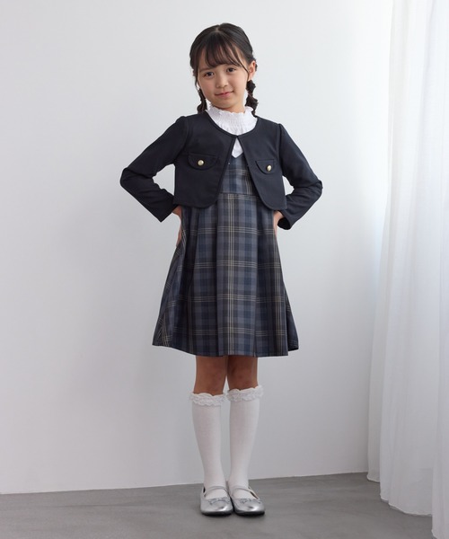 ROPE' PICNIC（ロペピクニック）の「【KIDS/キッズ】パイピングノーカラージャケット/セレモニー対応（ノーカラージャケット・キッズ・ネイビー・130/120/110）」の15枚目の写真