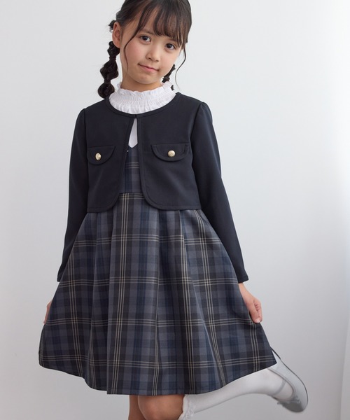 ROPE' PICNIC（ロペピクニック）の「【KIDS/キッズ】パイピングノーカラージャケット/セレモニー対応（ノーカラージャケット・キッズ・ネイビー・130/120/110）」の16枚目の写真