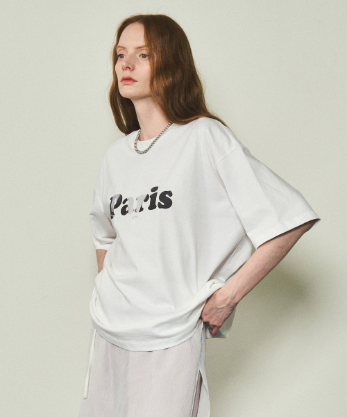 CITTA（シータ）の「[都市プロジェクト] パリオーバーサイズ半袖Tシャツ_CTT321(ホワイト)（Tシャツ/カットソー・レディース・ホワイト・FREE）」の2枚目の写真
