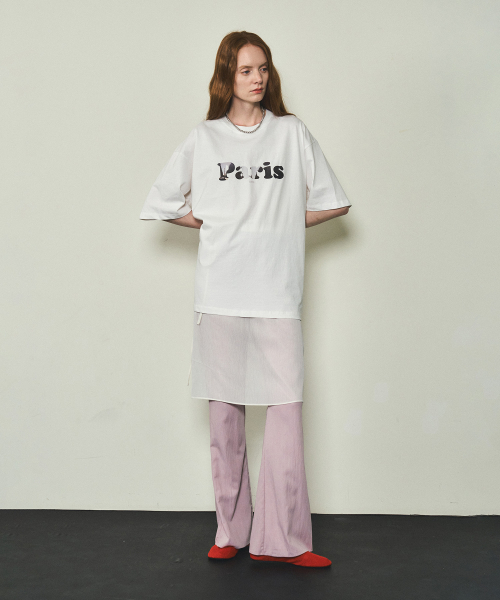 CITTA（シータ）の「[都市プロジェクト] パリオーバーサイズ半袖Tシャツ_CTT321(ホワイト)（Tシャツ/カットソー・レディース・ホワイト・FREE）」の3枚目の写真