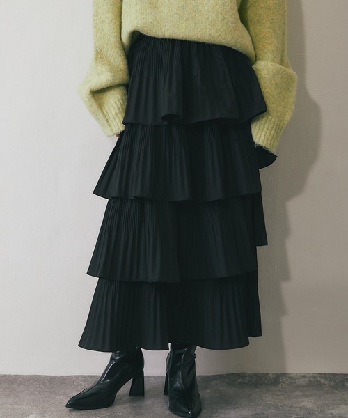 アシメティアードプリーツスカート（スカート）｜ANOTHER S（アナザー