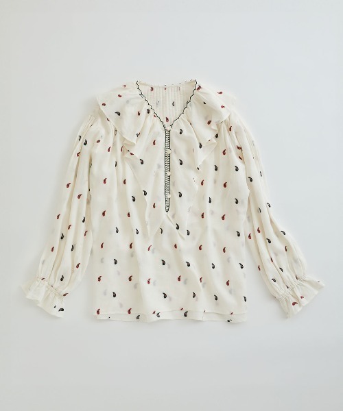 THE SHINZONE(ザ シンゾーン)の「THE SHINZONE/シンゾーン ペイズリー刺繍ブラウス PAISLEY EMBROIDERED BLOUSE 26MMSBL04(シャツ/ブラウス・レディース・ナチュラル/ブラック・FREE)」の1枚目の写真