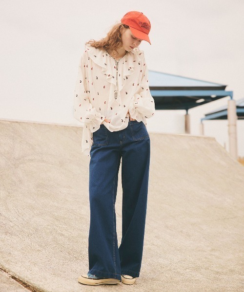 THE SHINZONE(ザ シンゾーン)の「THE SHINZONE/シンゾーン ペイズリー刺繍ブラウス PAISLEY EMBROIDERED BLOUSE 26MMSBL04(シャツ/ブラウス・レディース・ナチュラル/ブラック・FREE)」の3枚目の写真