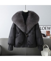 ラグジュアリーエコファーショート中綿コート