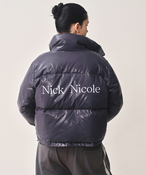 NICK&NICOLE（ニックアンドニコール）の「NICOLE GLOSSY SHORT PUFFER PADDING_NAVY（ダウンジャケット/コート・レディース・その他・FREE）」の4枚目の写真