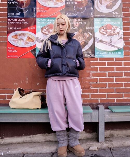 NICK&NICOLE（ニックアンドニコール）の「NICOLE GLOSSY SHORT PUFFER PADDING_NAVY（ダウンジャケット/コート・レディース・その他・FREE）」の2枚目の写真