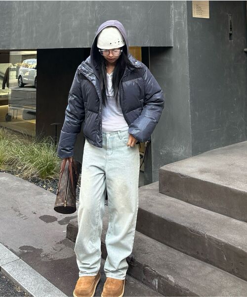 NICK&NICOLE（ニックアンドニコール）の「NICOLE GLOSSY SHORT PUFFER PADDING_NAVY（ダウンジャケット/コート・レディース・その他・FREE）」の3枚目の写真