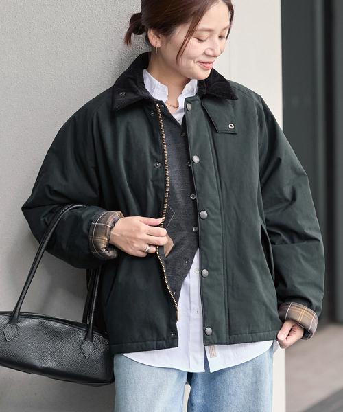 Barbour(バブアー)の「【BARBOUR/バブアー】PADDED TRANSPORT JK(その他アウター・レディース・カーキ/ブラック・38)」の7枚目の写真