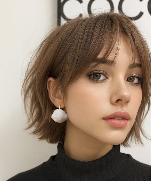 NOLITA LABORATORY(ノリータラボラトリー)の「【 NOLITA / ノリータ 】2WAY フープ × ポンポンイヤリング JOY-SOU(イヤリング・レディース・ホワイト・FREE)」の2枚目の写真