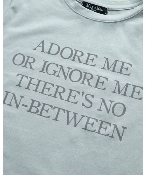 MAGORENSEOUL(マゴレンソウル)の「ADORE ME スリムフィットTシャツ グレー(Tシャツ/カットソー・レディース・その他・FREE)」の3枚目の写真