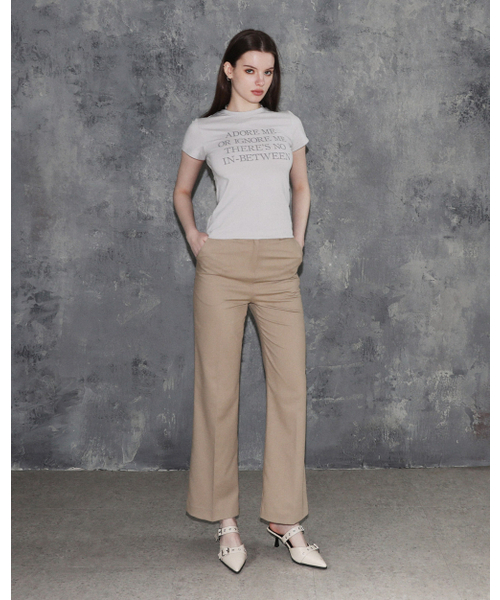 MAGORENSEOUL(マゴレンソウル)の「ADORE ME スリムフィットTシャツ グレー(Tシャツ/カットソー・レディース・その他・FREE)」の4枚目の写真