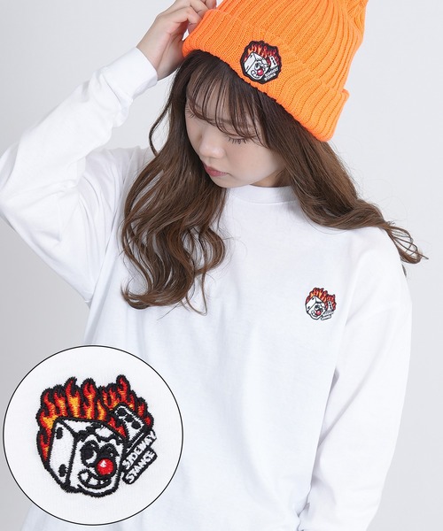 En serio TOKYO（エンソリオトーキョー）の「【SIDEWAYSTANCE】刺しゅうファイヤーダイス長袖Tシャツ（Tシャツ/カットソー・メンズ・ホワイト系その他3/ブルー系その他3/ブラック系その他3・LARGE/SMALL/MEDIUM/X-LARGE）」の2枚目の写真