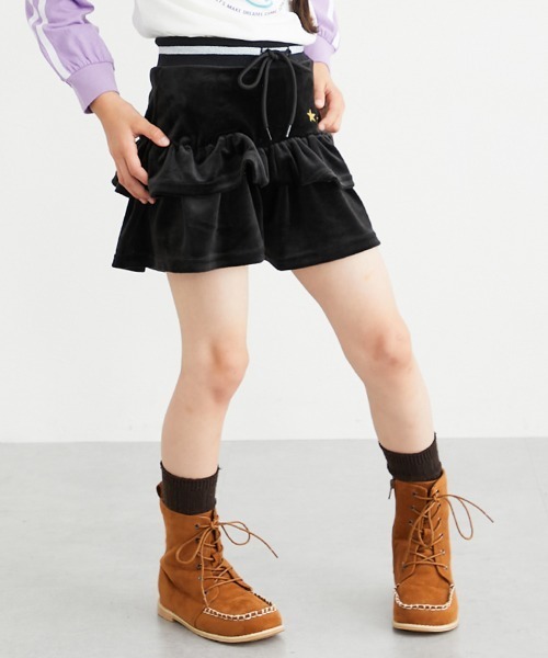 セール】刺しゅう入りベロアフリースキュロット（その他パンツ