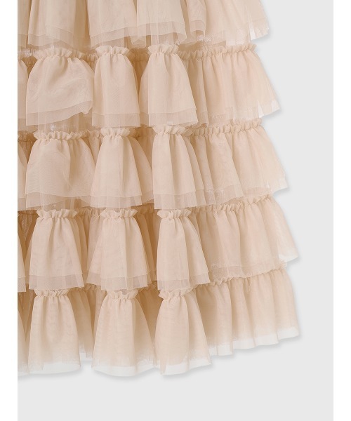 EIMY ISTOIRE（エイミーイストワール）の「チュールティアードレイヤードスカート（スカート・レディース・ホワイト/ピンクベージュ/ブラック・38/36/34）」の22枚目の写真