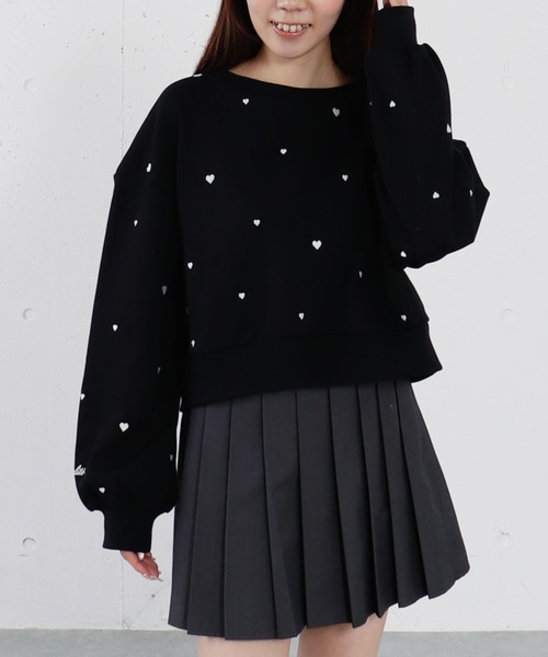 archives（アルシーヴ）の「ランダムハート刺繍スウェット（スウェット・レディース・グレー/ブラック/オートミール・MEDIUM）」の20枚目の写真