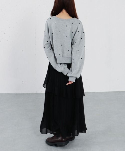 archives（アルシーヴ）の「ランダムハート刺繍スウェット（スウェット・レディース・グレー/ブラック/オートミール・MEDIUM）」の19枚目の写真