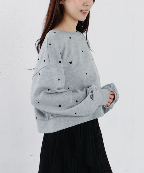 archives（アルシーヴ）の「ランダムハート刺繍スウェット（スウェット・レディース・グレー/ブラック/オートミール・MEDIUM）」の14枚目の写真