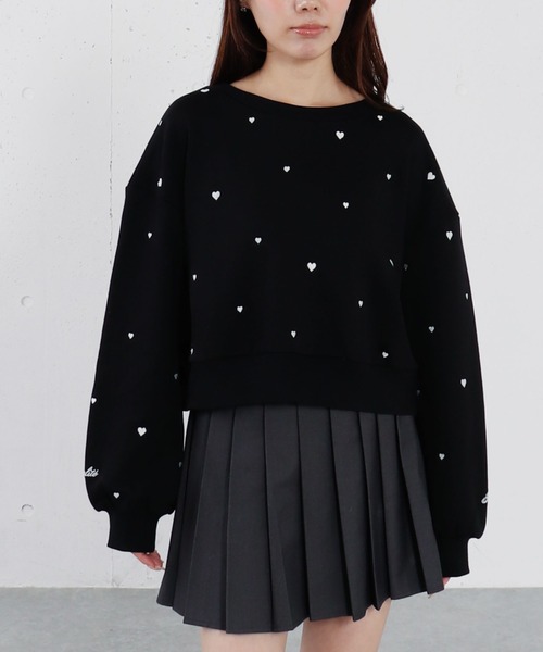 archives（アルシーヴ）の「ランダムハート刺繍スウェット（スウェット・レディース・グレー/ブラック/オートミール・MEDIUM）」の21枚目の写真