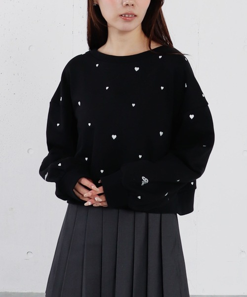 archives（アルシーヴ）の「ランダムハート刺繍スウェット（スウェット・レディース・グレー/ブラック/オートミール・MEDIUM）」の22枚目の写真