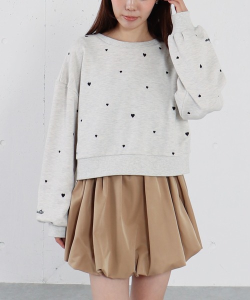 archives（アルシーヴ）の「ランダムハート刺繍スウェット（スウェット・レディース・グレー/ブラック/オートミール・MEDIUM）」の11枚目の写真